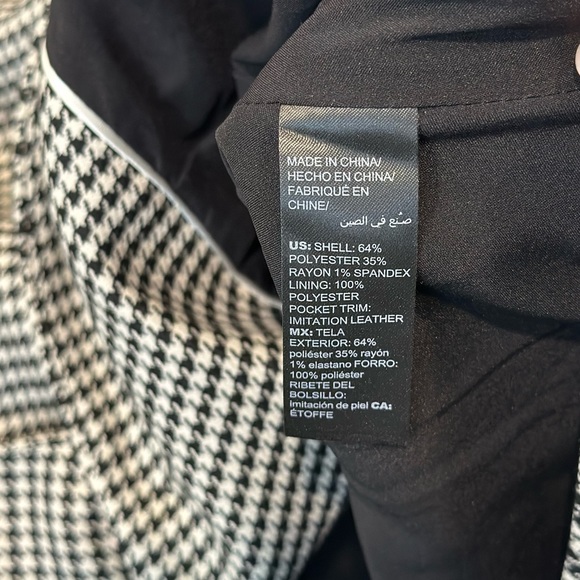 White House Black Market Houndstooth Blazer NWT - Size 4 - Picture 6 of 6